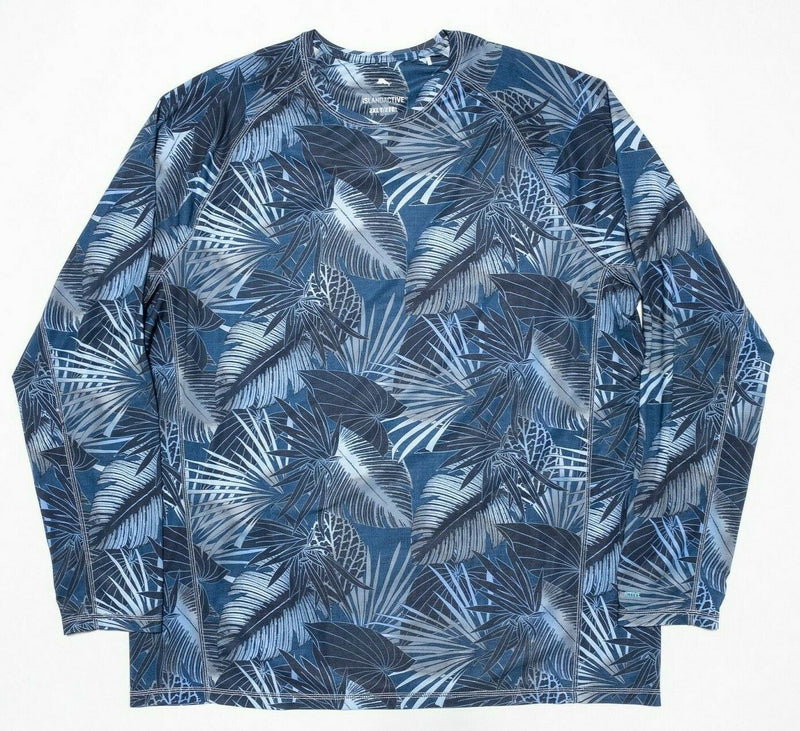 Tommy Bahama Island Active Sun Shirt Men's 2XLT (2XL Tall) Floral Blue Sun Shirt