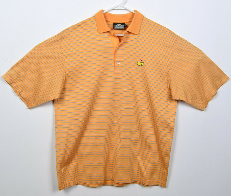 Clubhouse Collection Men's Medium Masters Orange Striped Augusta Golf Polo Shirt