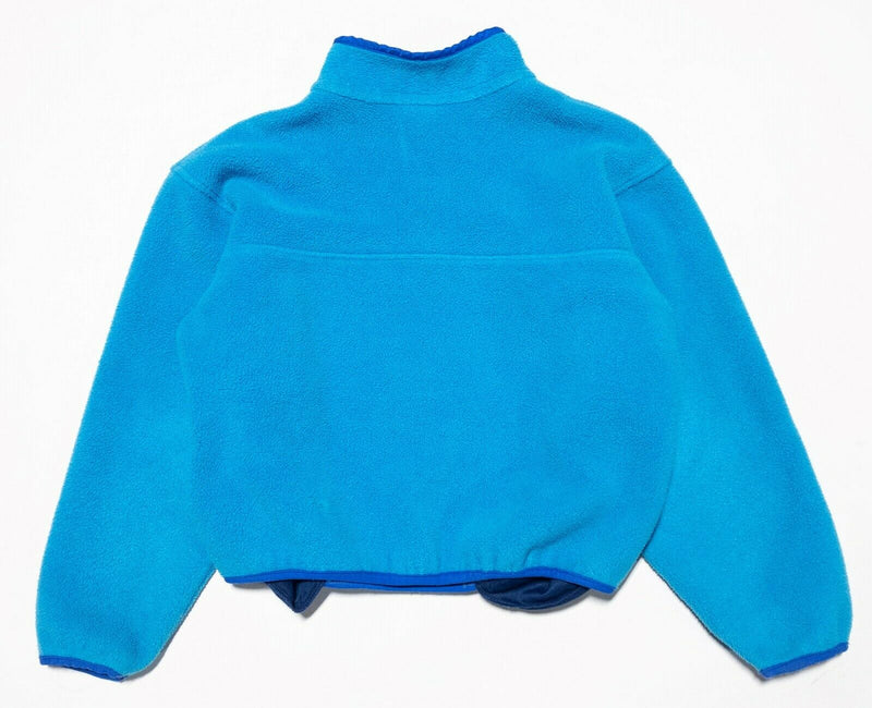 L.L. Bean Fleece Women's Medium Snap-T Pullover Blue Vintage 90s USA