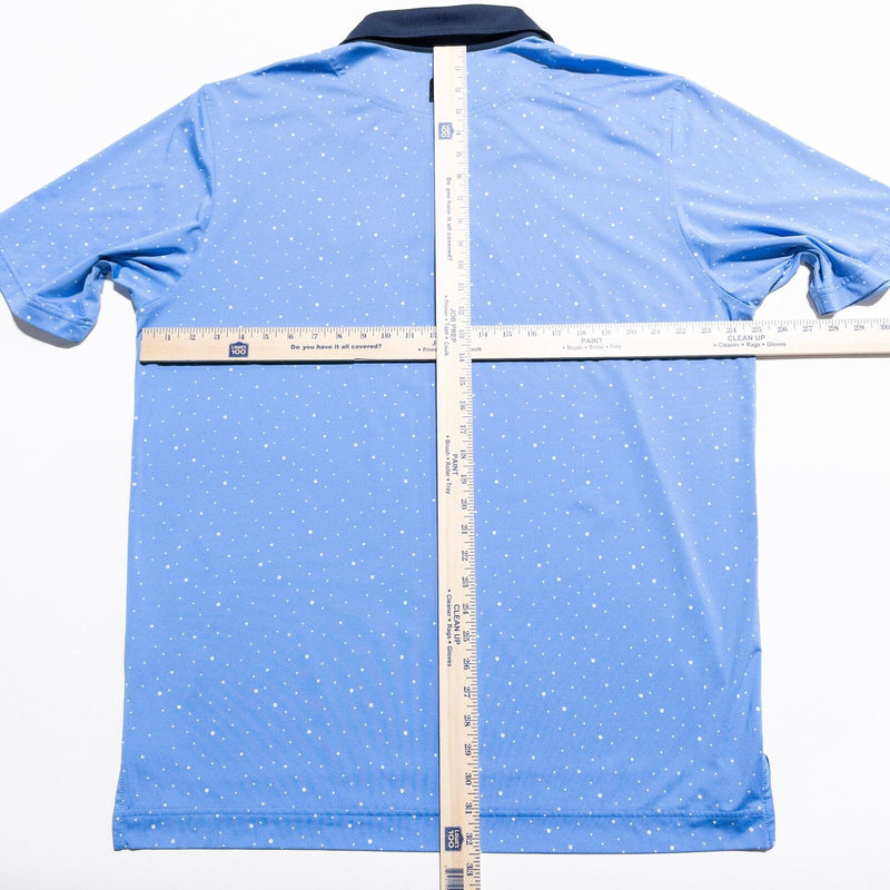 FootJoy Polka Dot Golf Shirt Men's XL Blue Wicking Performance Polo Lisle