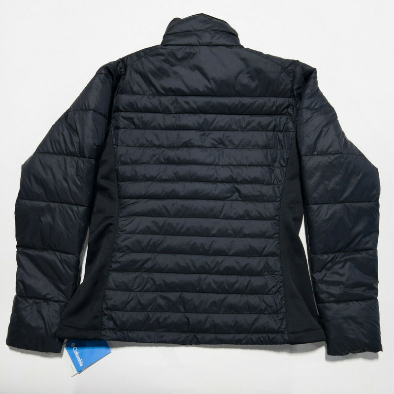 Columbia Women's Medium Powder Pillow Hybrid Solid Black Full Zip Puffer Jacket