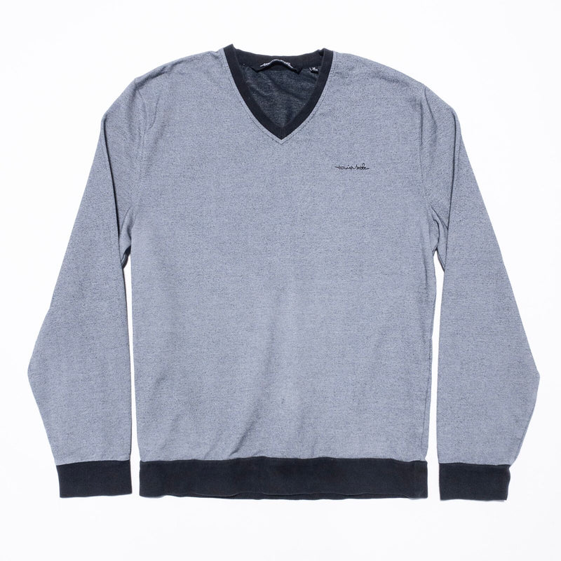 Travis Mathew V-Neck Sweater Men's Medium Gray Pullover Long Sleeve Golf Casual