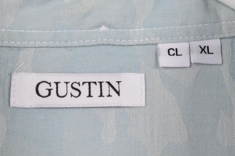 Gustin Shirt Men's XL Camouflage Seafoam Green Made in USA Camo Button-Down