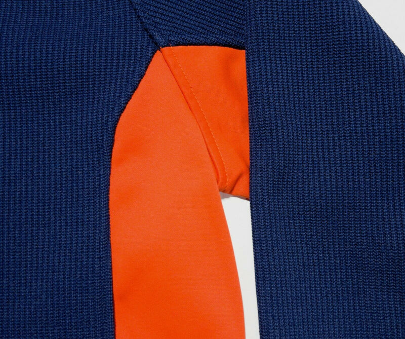 Spyder Men's Large Core Sweater Blue Orange 1/4 Zip Pullover Fleece Lined Jacket
