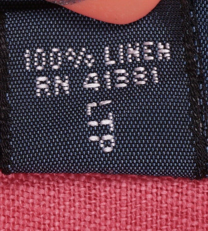 Polo Ralph Lauren Men's Small 100% Linen Solid Red/Pink Button-Down Shirt