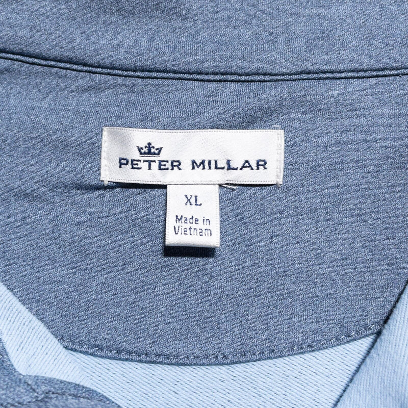 Peter Millar Perth 1/4 Zip Men's XL Blue Golf Pullover Crown Sport Wicking