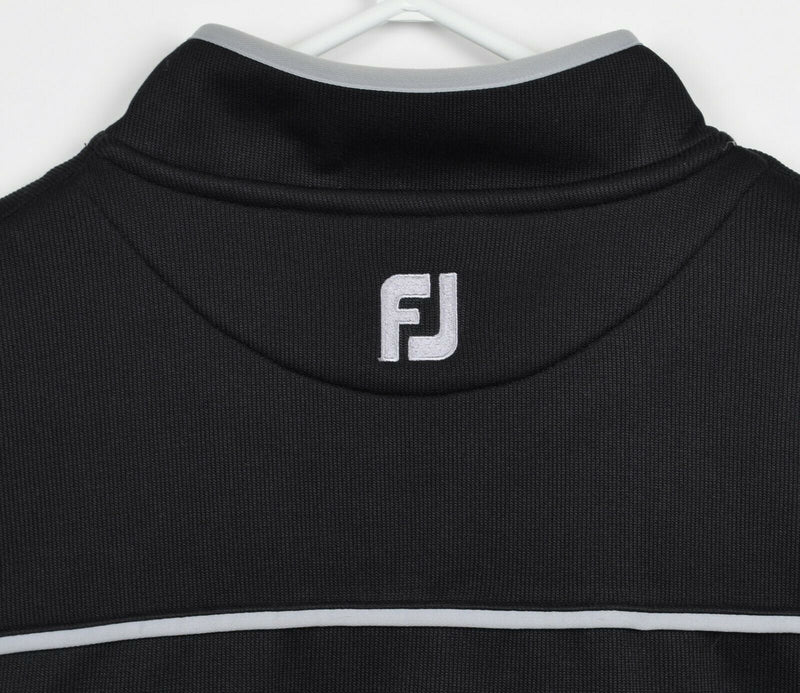 FootJoy Men's Medium 1/4 Zip Black Pullover Sleeveless FJ Performance Golf Vest