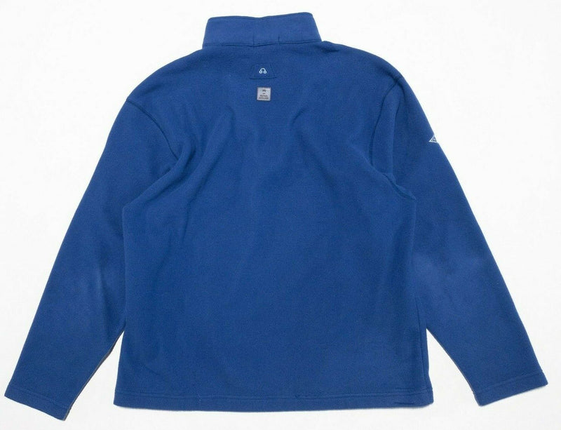 Peter Millar Crown Sport Jacket Men's Large Fleece 1/4 Zip Solid Blue Golf