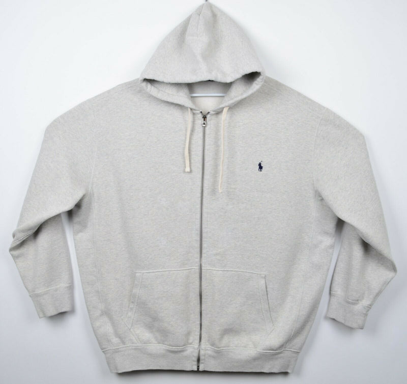 Polo Ralph Lauren Men's 3XLT Tall Full Zip Heather Gray Hooded Sweatshirt