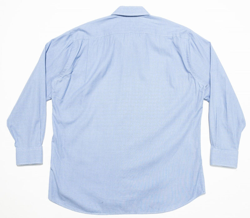 Gitman Bros. Vintage Dress Shirt Men's 17-34 Blue Check Long Sleeve USA