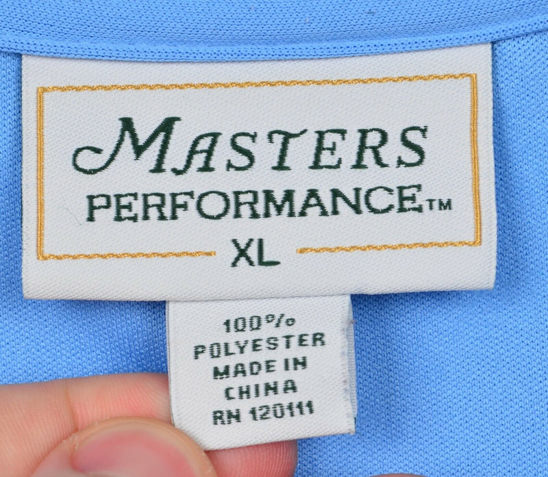 Masters Performance Men's Sz XL Polyester Blue Augusta National Golf Polo Shirt