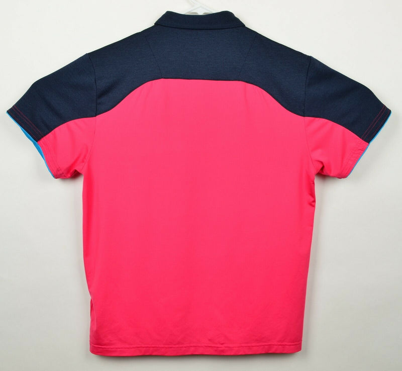 G-Mac Men's Sz Medium Pink Navy Two Tone Golf Polo Shirt