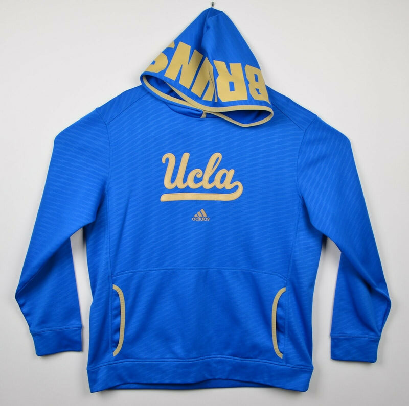 UCLA Adidas Men's Sz Large Blue Bruins Embroidered Climalite Hoodie Sweatshirt
