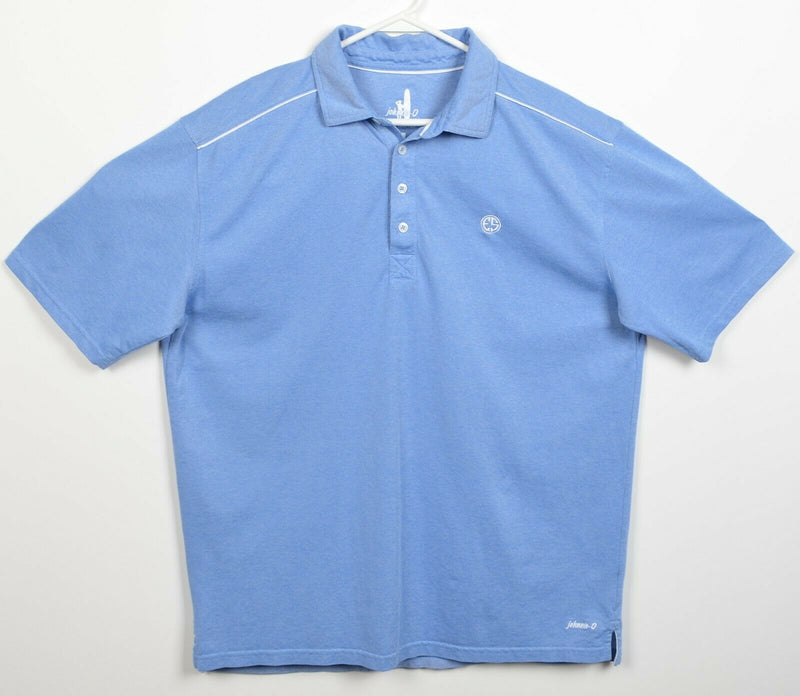 Johnnie-O Men's Large Blue EvanS Scholars Pima Cotton Blend Golf Polo Shirt