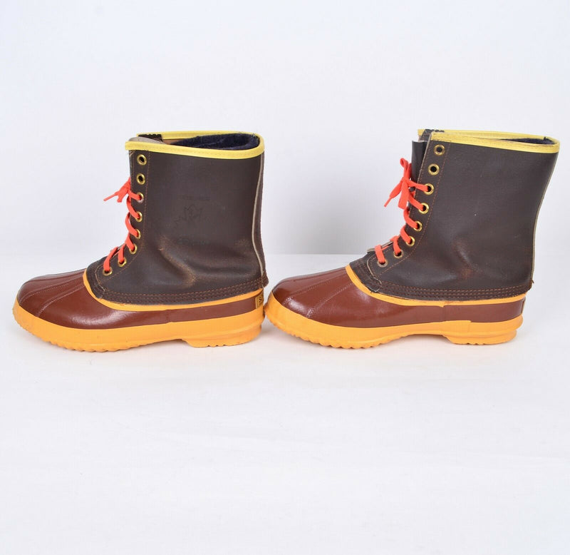 Sorel Kaufman Men's 11 Arctic Pac II Brown Leather Rubber Vintage Duck Boots