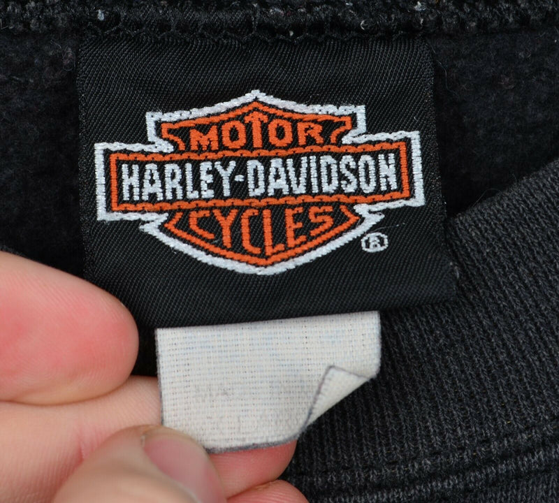 Vintage Harley-Davidson Men's XL Bar & Shield Logo Black Crewneck Sweatshirt