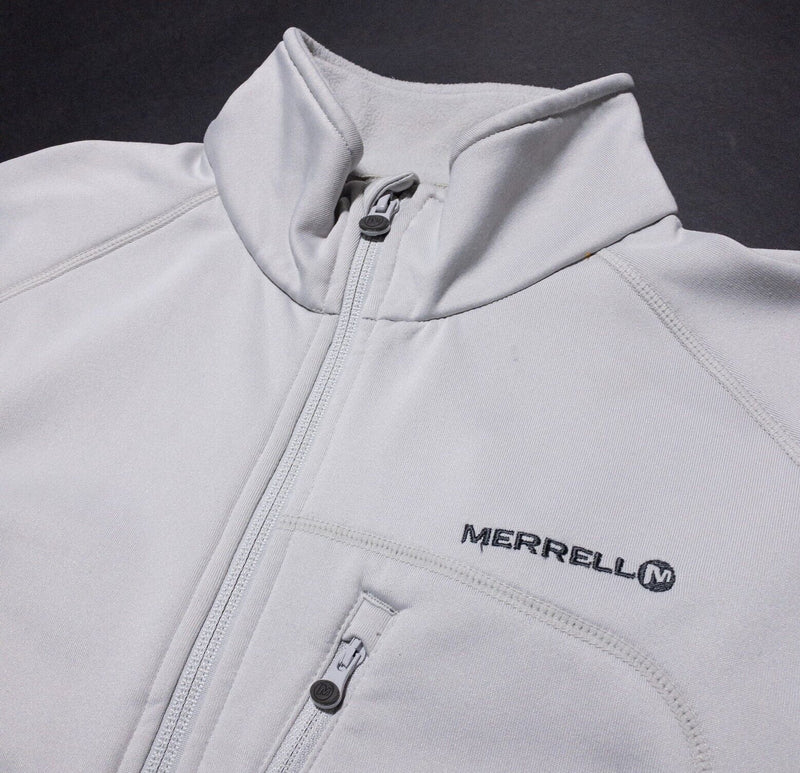 Merrell Jacket Men's XL Soft Shell Full Zip White/Light Gray Outdoor Casual