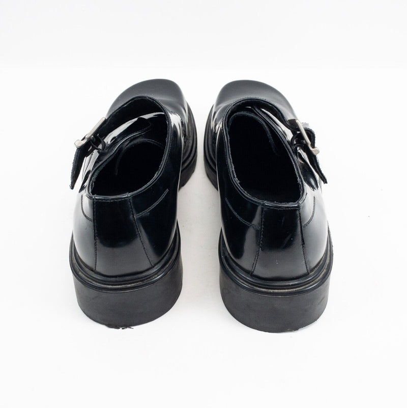 GBX Chunky Shoes Men's 12 (EU 46) Black Leather Buckle Strap Vintage