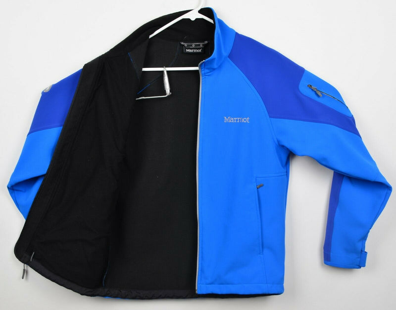 Marmot Men’s Small Softshell Blue Full Zip Fleece Lined Outdoor Softshell Jacket