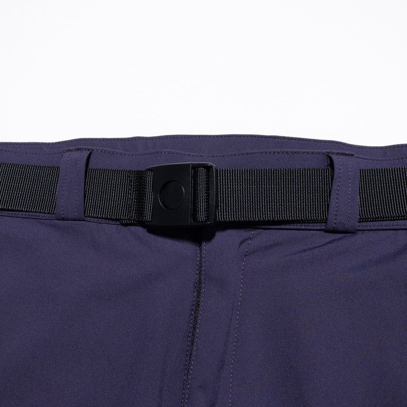 Mammut Pants Men's XL Belted Outdoor Hiking Purple Black Wicking Stretch Trek