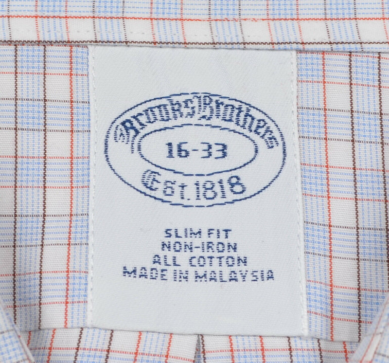 Brooks Brothers Men's 16/33 Slim Fit French Cuff Non-Iron Dress Shirt