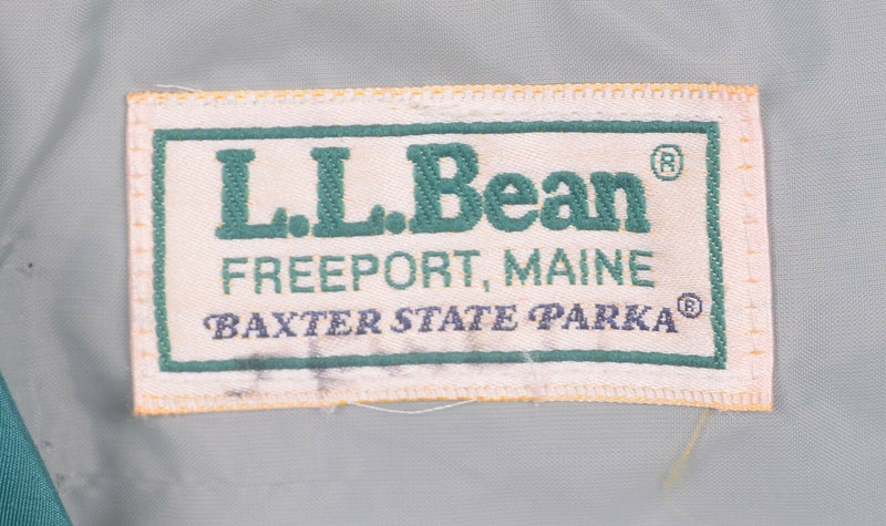Vtg 90s LL Bean Men's Sz Medium? Green Baxter State Parka Jacket USA Made Winter