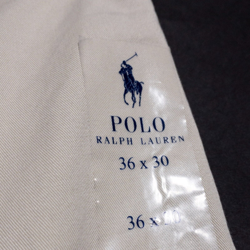 Polo Ralph Lauren Chino Pants Men's 36x30 Pleated Stretch Classic Fit Khakis