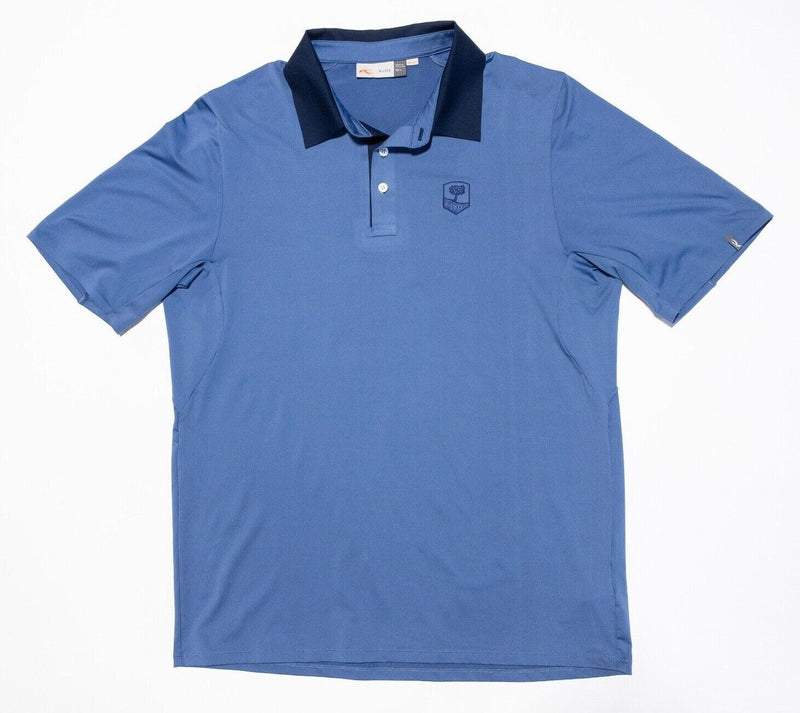 KJUS Golf Polo Men's Large 52 Blue Wicking UPF 50+ Short Sleeve Performance