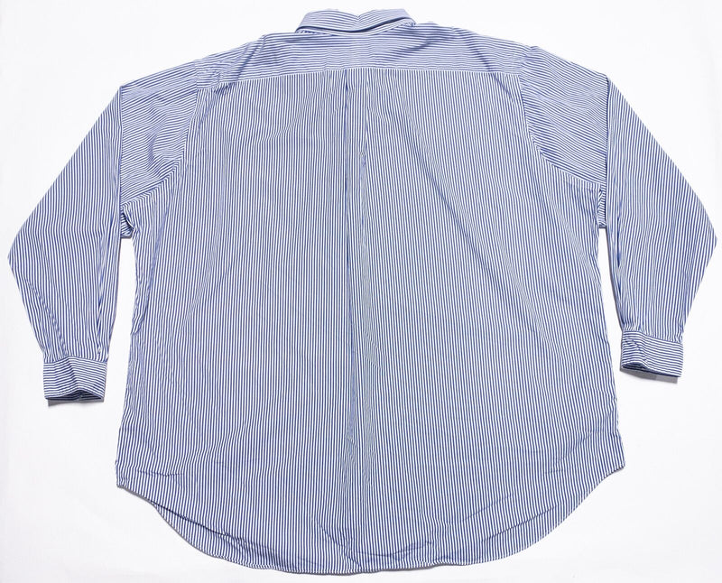 Polo Ralph Lauren Shirt Men's 4XLT Tall Button-Down Blue Striped Long Sleeve