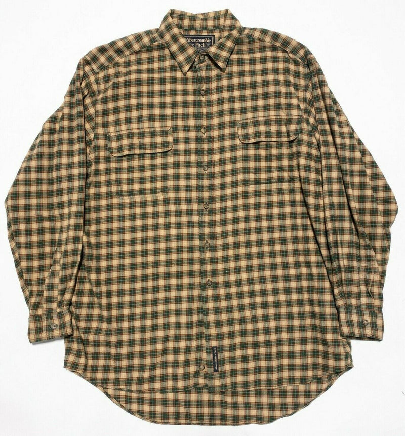 Abercrombie & Fitch Vintage Flannel Men's Medium Cotton Wool Blend Shirt 90s