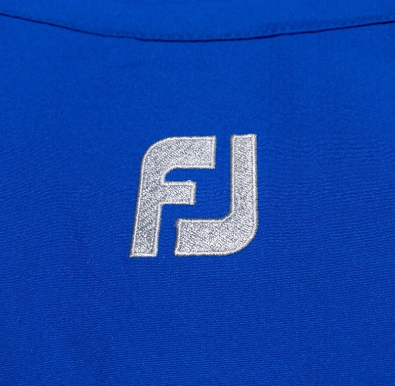 FootJoy Golf Jacket Men's Medium Half-Zip Pullover Blue Wind Rain Resistant