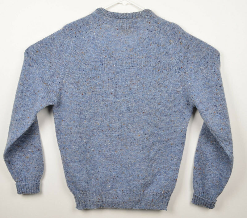 Vintage 80s Pendleton Men's Large 100% Shetland Washable Blue V-Neck Sweater