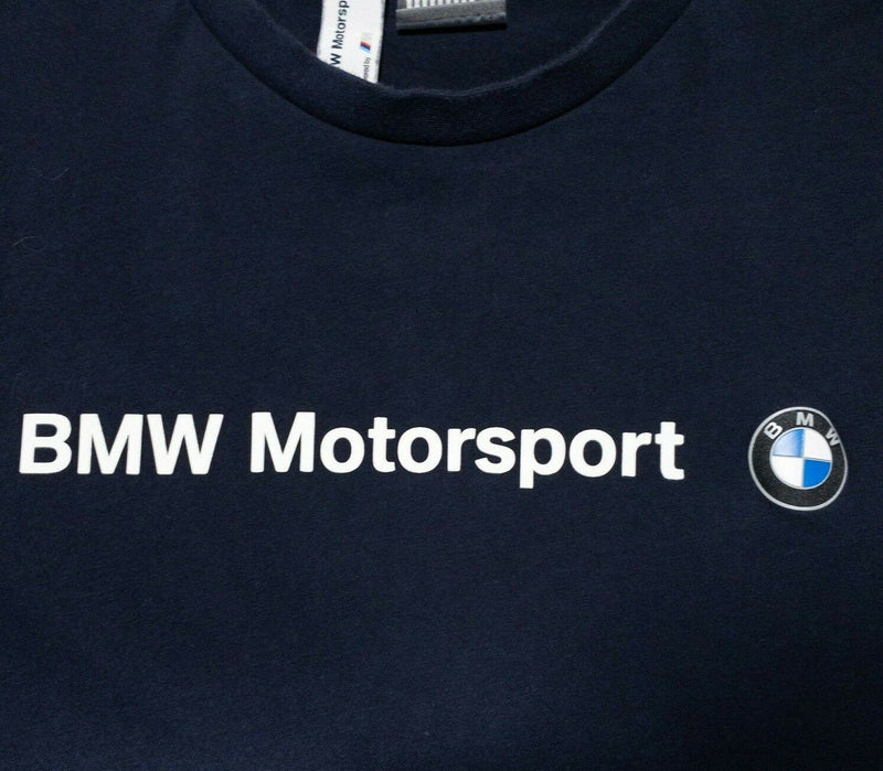Puma BMW Motorsport T-Shirt Medium Men's Ombre Navy Blue Red Stripe M3 Cars
