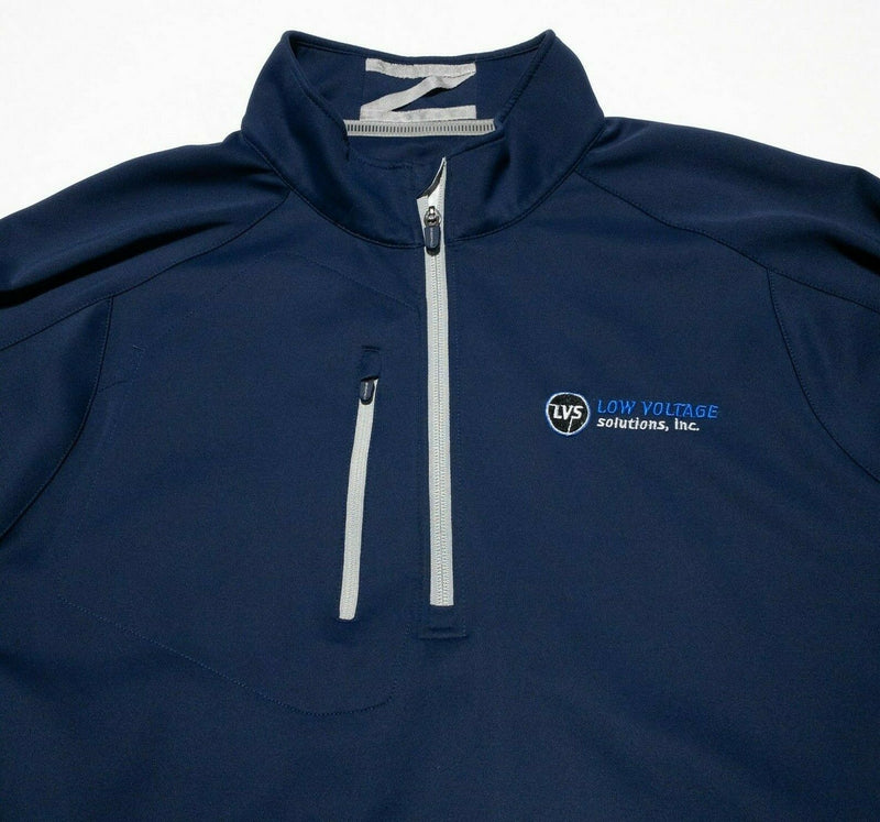 Zero Restriction Tour Series 1/4 Zip Jacket Navy Blue Golf Wicking Men's 2XL