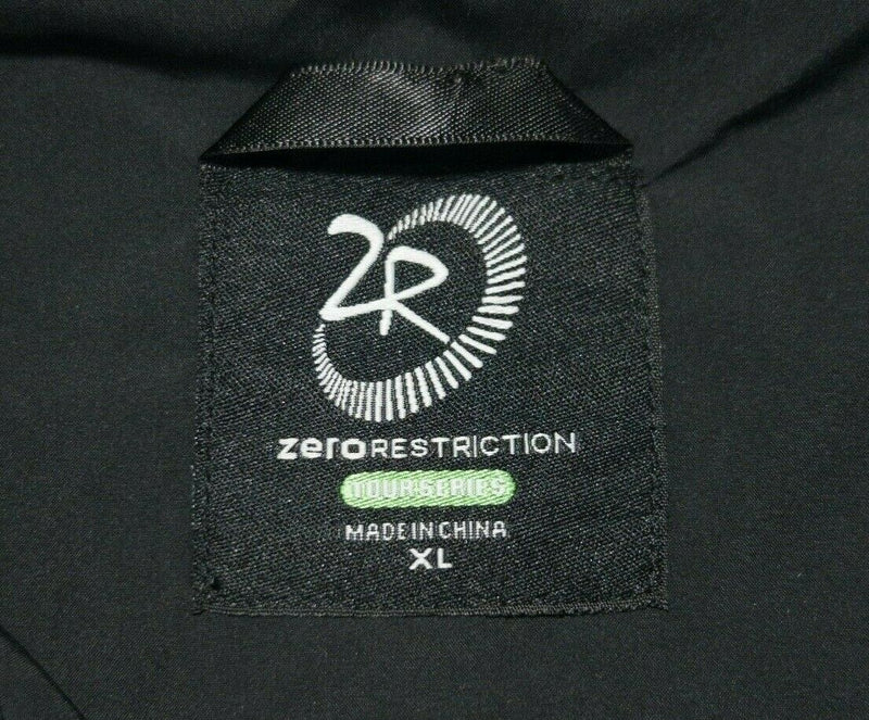 Zero Restriction Tour Series Men's XL Black Full Zip Golf Rain Packable Jacket