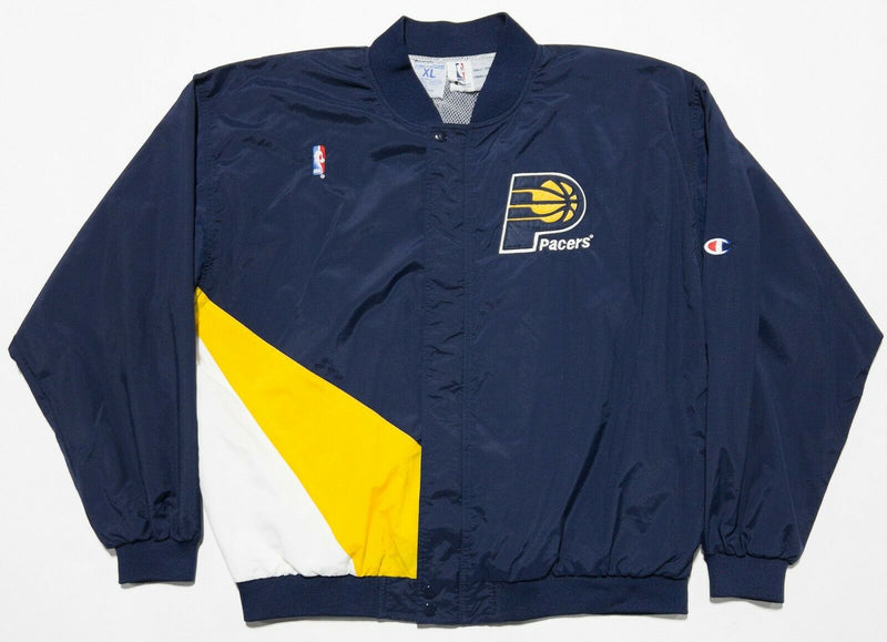 Indiana Pacers Men's XL Champion NBA Navy Blue Full Zip Snap Warmup Jacket