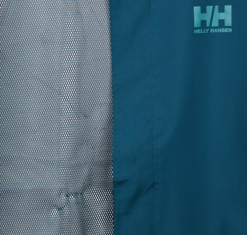 Helly Hansen Men's 2XL Helly Tech Blue Waterproof Hooded Full Zip Rain Jacket