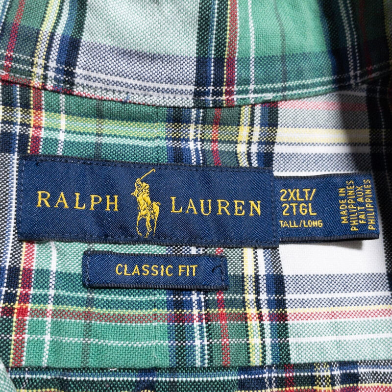 Polo Ralph Lauren 2XLT Men's Shirt Classic Fit Button-Down Green Plaid