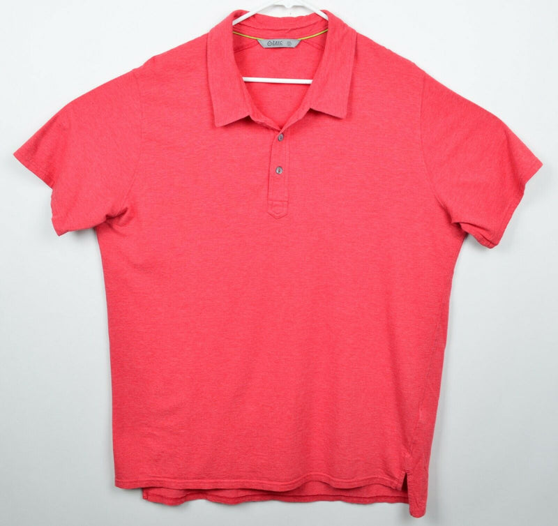 Tasc Performance Men's Sz 2XL Bamboo Heather Red/Pink Golf Polo Shirt