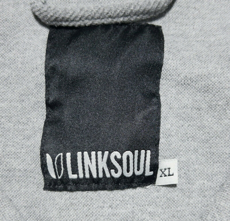 Linksoul Men's XL Snap-Front Solid Gray Golf Casual Heavyweight Shirt