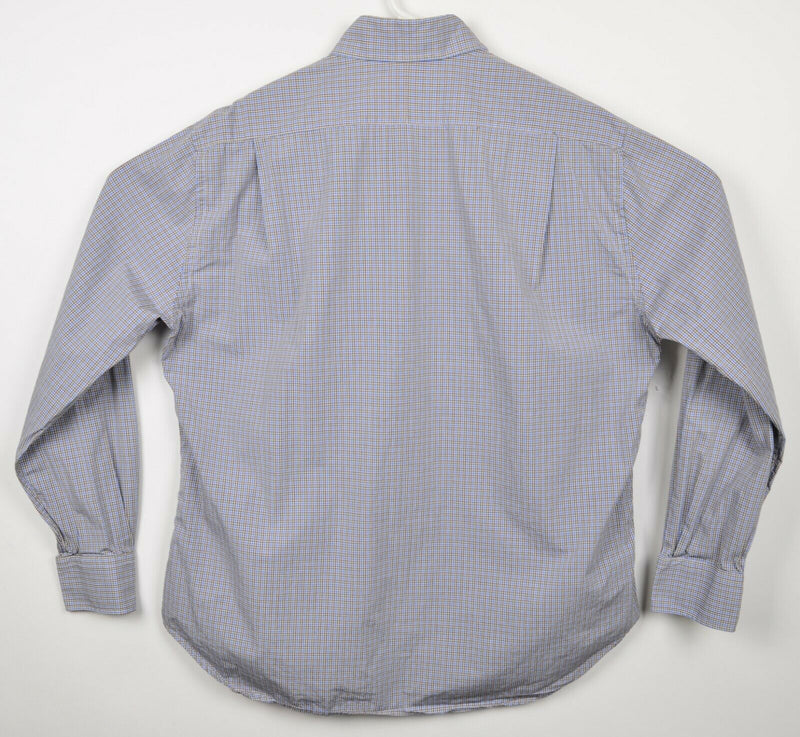 Vintage Gitman Bros Men's XL Tailored Fit Blue Red Plaid USA Button-Front Shirt