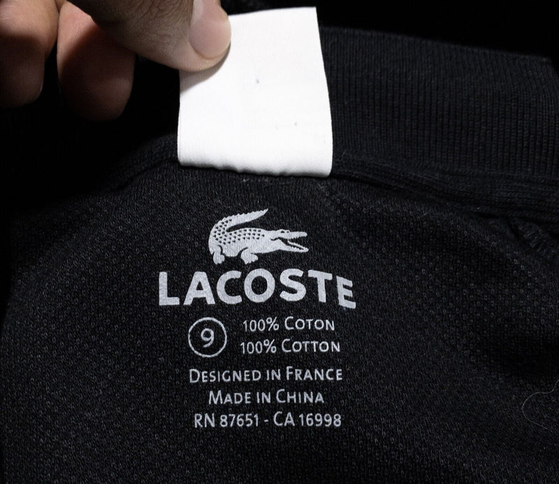 Lacoste Hoodie Men's 9 (4XL) Pullover Lightweight Black Croc Logo Designer