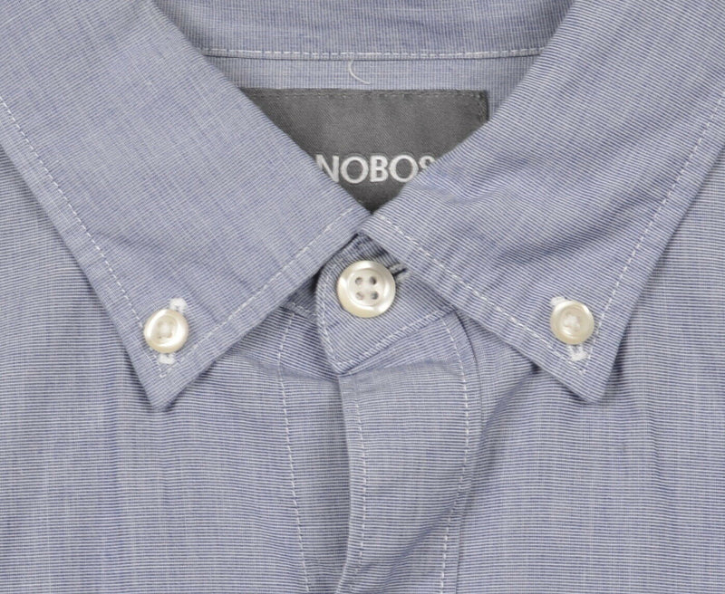 Bonobos Men's Small Standard Fit Solid Blue Long Sleeve Button-Down Shirt