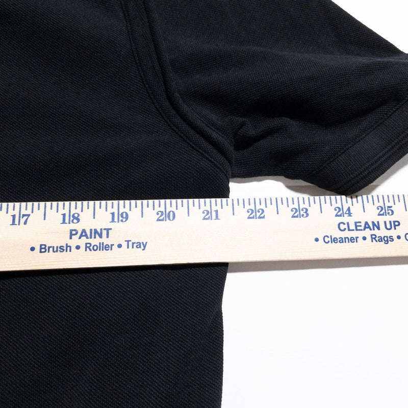 Belstaff Polo Shirt Men's 2XL Solid Black Short Sleeve Pocket Logo Classic