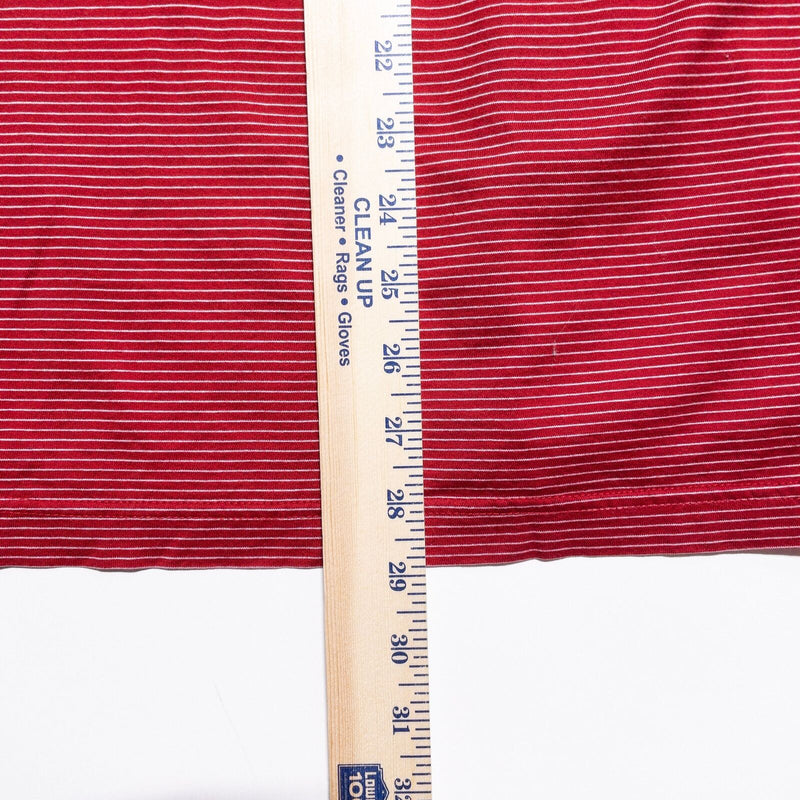 Masters Golf Polo Shirt Men's Medium Red Striped Augusta National Short Sleeve
