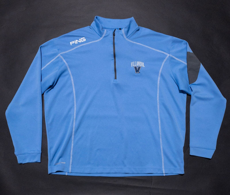 Villanova Golf Jacket Mens XL Ping Half-Zip Pullover Light Blue Wildcats Wicking