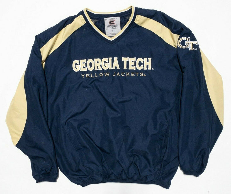 Georgia Tech Jacket Men's Large Windbreaker Yellow Jackets Colosseum Pullover