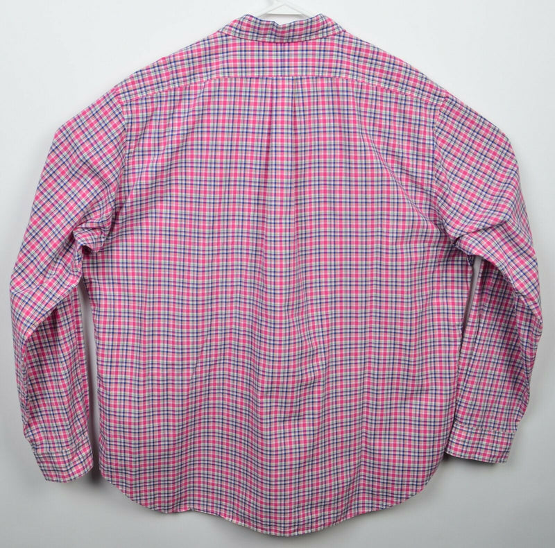 Polo Ralph Lauren Men's 2XL Classic Fit Pink Plaid Long Sleeve Button-Down Shirt
