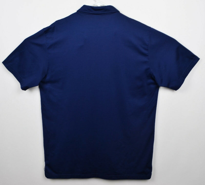 Johnnie-O Men's Sz XL Solid Navy Blue Surfer Pima Cotton Poly Golf Polo Shirt