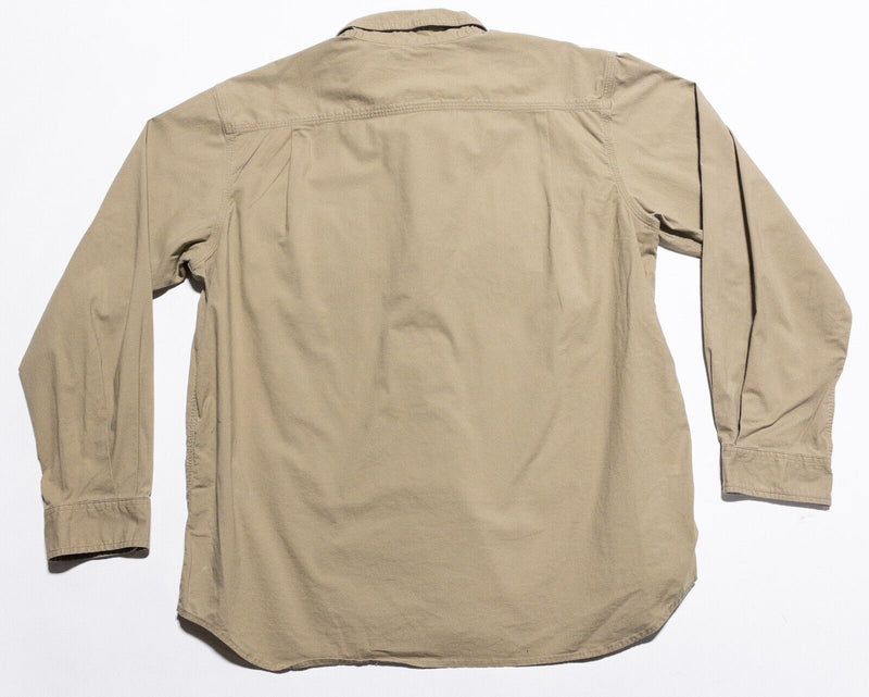Carhartt Shirt Men's XL Relaxed Fit Long Sleeve Foreman Work Beige 101554